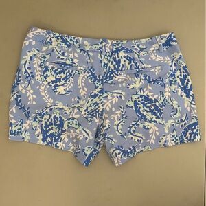 Lilly Pulitzer Blue and White High Waist Shorts